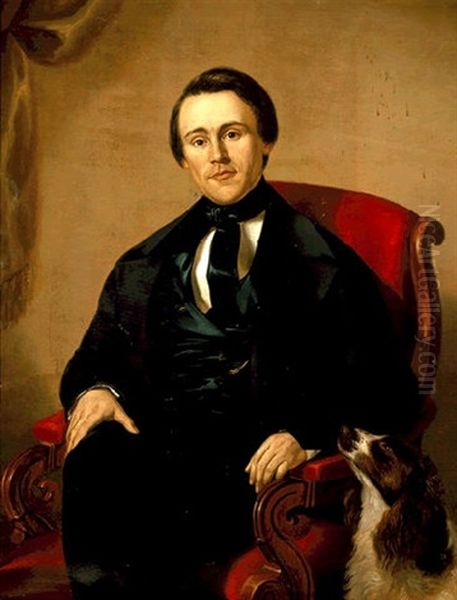 Portrait Of Jones Veazie Oil Painting by Jeremiah Pearson Hardy