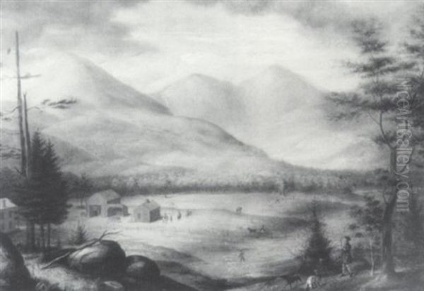 Maine Life, 1852 Oil Painting by Jeremiah Pearson Hardy