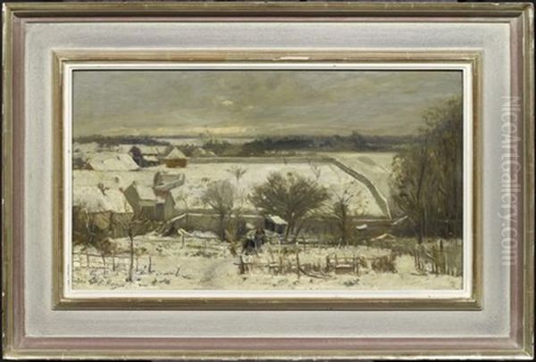 Winterlandschaft Oil Painting by Ernest Hareux
