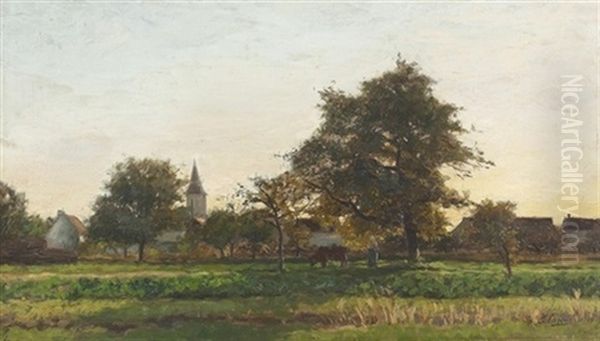 Sommerliche Landschaft Mit Feldern Oil Painting by Ernest Hareux