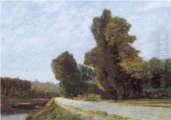 Chemin De Hallage Oil Painting by Ernest Hareux