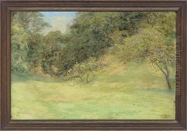 A Sunny Orchard, Somerset Oil Painting by Edward Steel Harper Jr.