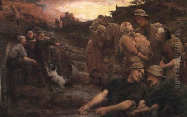 A Passage Perilous Maketh A Port Pleasant Oil Painting by Edward Steel Harper Jr.