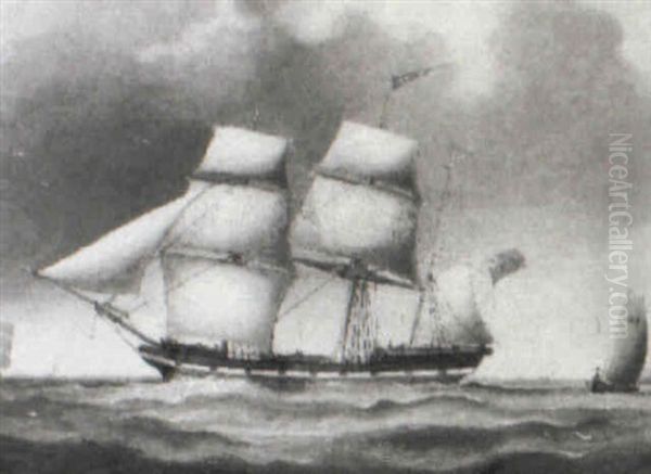 The Barque 'new Volunteer' Oil Painting by James Harris of Swansea