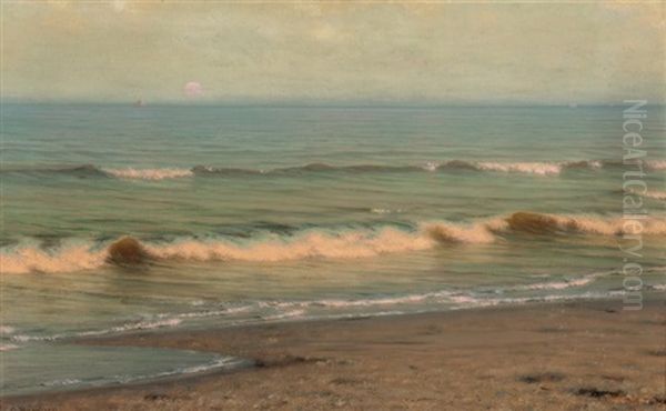 Twilight Surf Oil Painting by Alexander Thomas Harrison