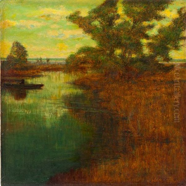 Marshlands Oil Painting by Alexander Thomas Harrison