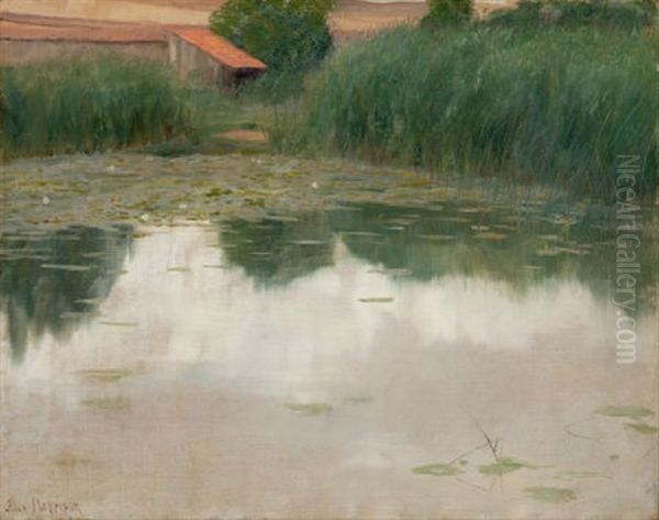 The Lily Pond Oil Painting by Alexander Thomas Harrison