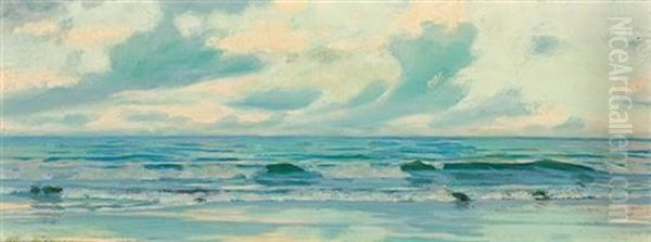 Bathing (study) Oil Painting by Alexander Thomas Harrison