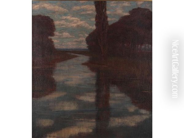 The River Oil Painting by Alexander Thomas Harrison