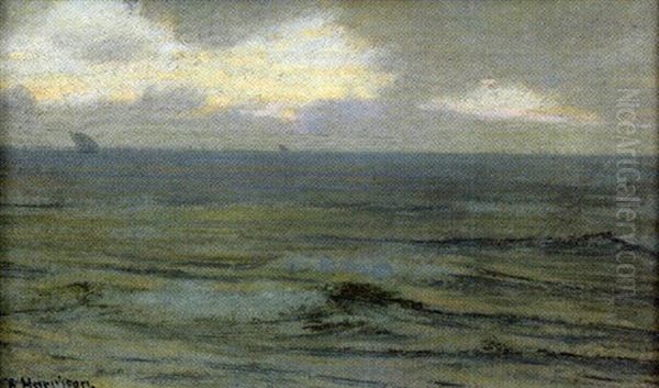 Voiliers En Pleine Mer Oil Painting by Alexander Thomas Harrison