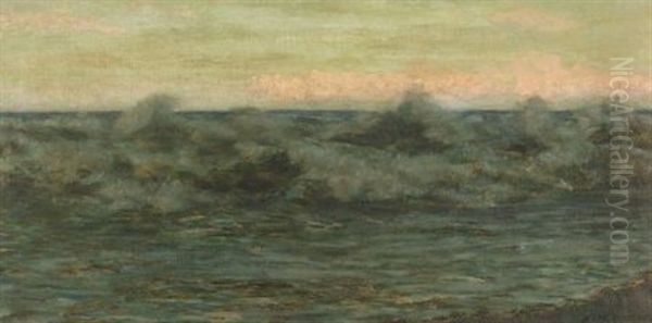 Crashing Surf Oil Painting by Alexander Thomas Harrison