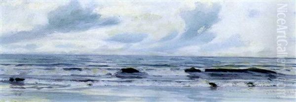 Bathing Scene (study) Oil Painting by Alexander Thomas Harrison