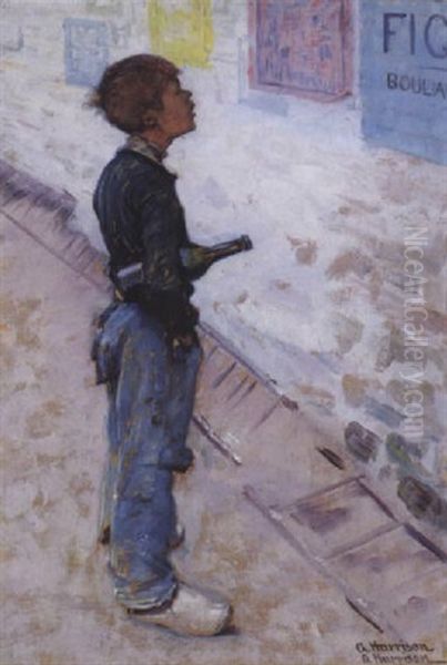 Breton Fisher Boy Oil Painting by Alexander Thomas Harrison