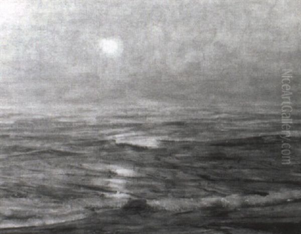 Coucher De Soleil Sur La Mer Oil Painting by Alexander Thomas Harrison