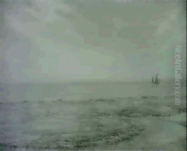 Sunset Oil Painting by Alexander Thomas Harrison