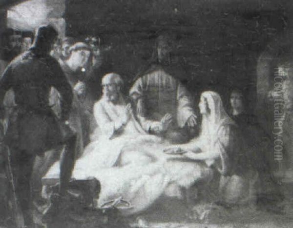 The Captivity Of Eccelino, Tyrant Of Padua Oil Painting by Solomon Alexander Hart