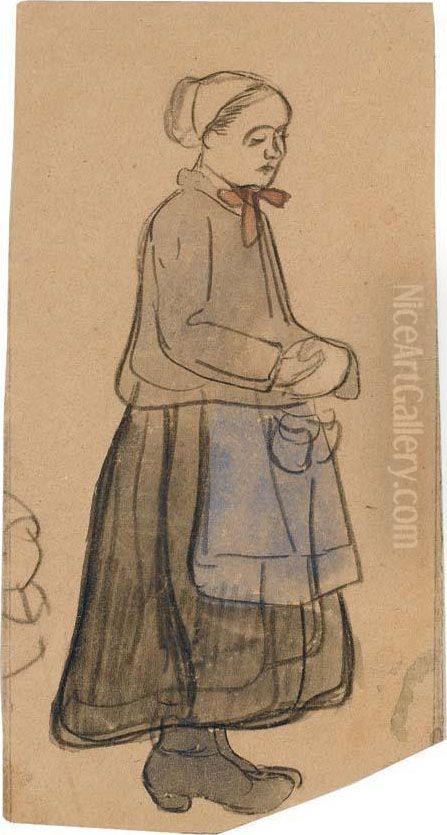 Jeune Bretonne Oil Painting by Mogens Ballin