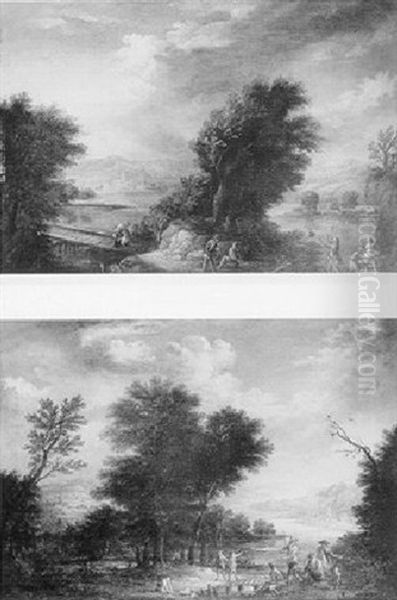 Fluslandschaft Oil Painting by Franz Hartmann