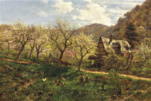 Fruhling Auf Dem Lande Oil Painting by Heinrich Hartung the Elder