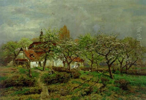 In The Orchard Oil Painting by Heinrich Hartung the Elder