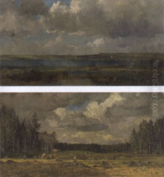 Landschaft Mit Bewolktem Himmel Oil Painting by Max Hartwig