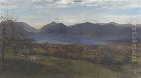 Blick Auf Den Schliersee Oil Painting by Max Hartwig