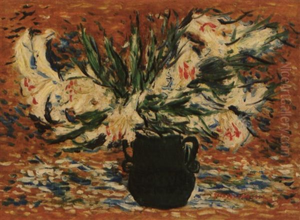 Lily Oil Painting by Toshiyuki Hasegawa