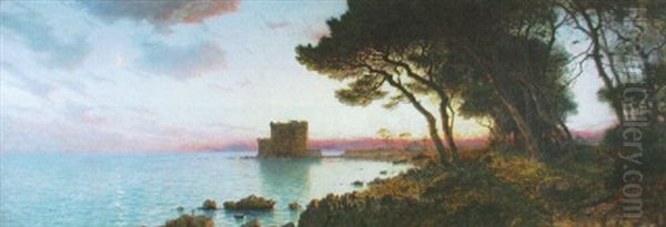A View In Italy Oil Painting by William Stanley Haseltine