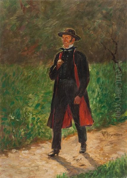 Der Sonntagsspaziergang Oil Painting by Wilhelm Hasemann