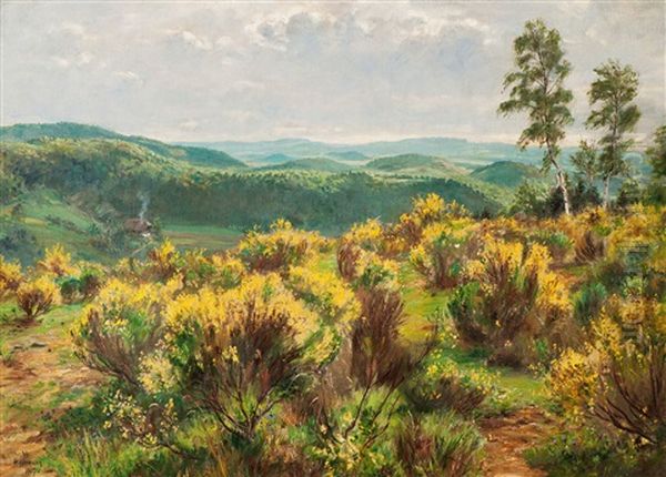 Blick Auf Buchereck Oil Painting by Wilhelm Hasemann