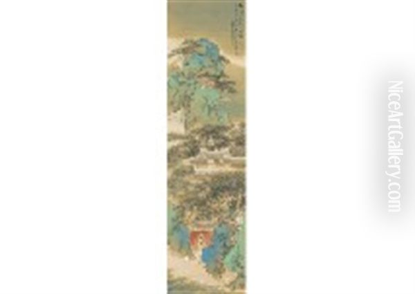 Penglai Oil Painting by Kansetsu Hashimoto