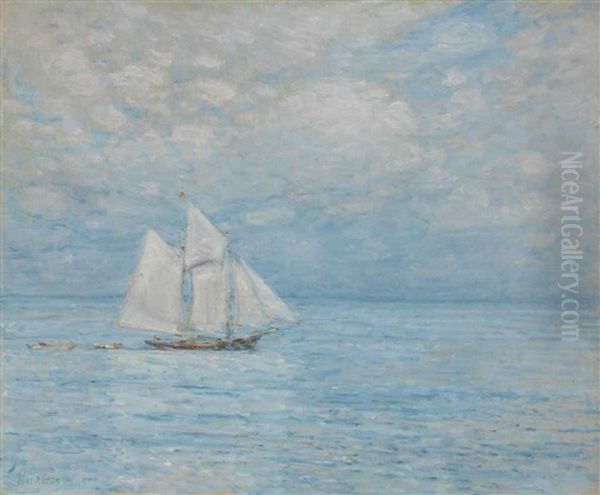 Sailing On Calm Seas Oil Painting by Childe Hassam