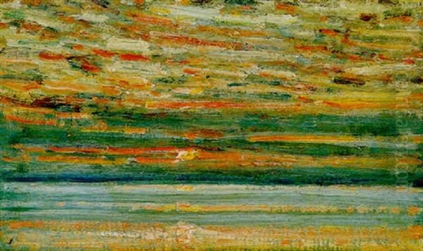 Ocean At Sunset Oil Painting by Childe Hassam