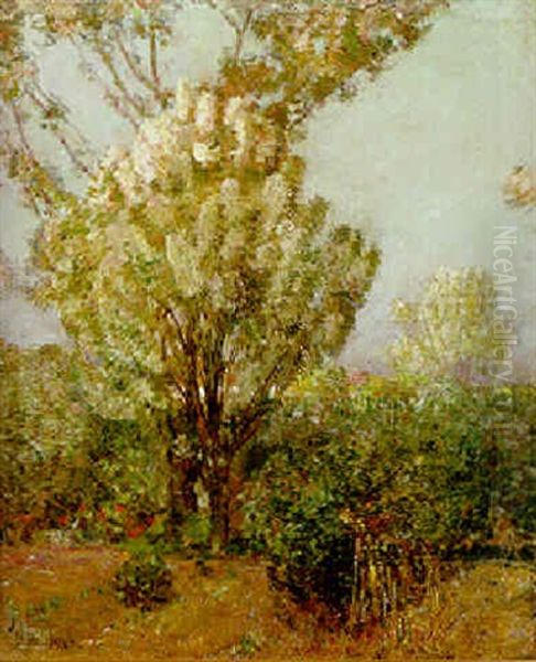Spring: Flowering Trees Oil Painting by Childe Hassam