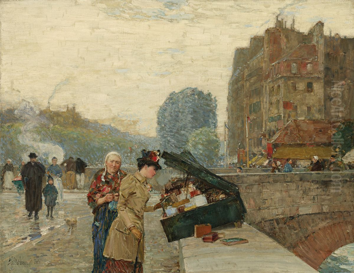 Quai St. Michel Oil Painting by Childe Hassam