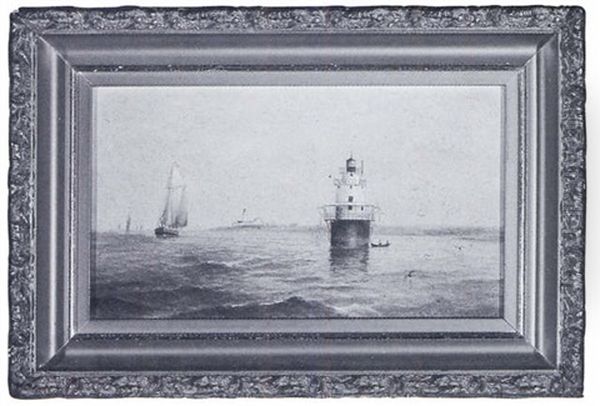 Spring Point And Portland Head Oil Painting by George M. Hathaway