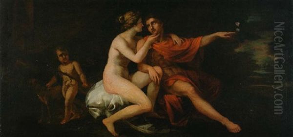 Venus Und Adonis Oil Painting by Joseph Hauber