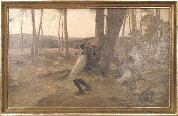 Schlachtenszene Oil Painting by Robert Von Haug