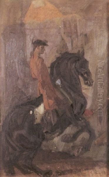 Reiter Oil Painting by Robert Von Haug