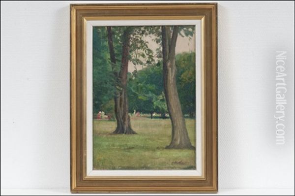 Puisto Pariisissa Oil Painting by Werner Von Hausen