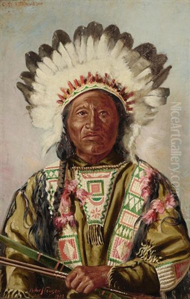 Chief Kicking Bear Oil Painting by John Hauser