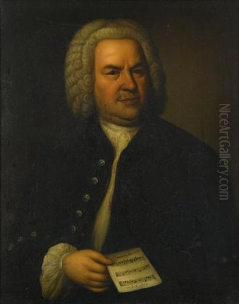 Johann Sebastian Bach Oil Painting by Elias Gottleib Haussmann