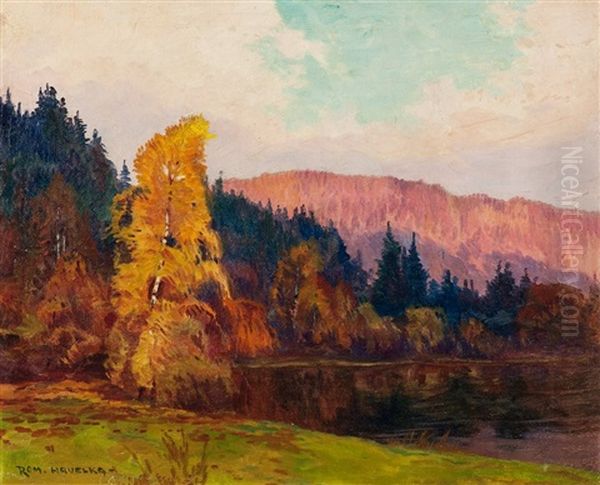 Krajina S Brizou Oil Painting by Roman Havelka