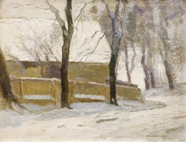 Zima Oil Painting by Roman Havelka