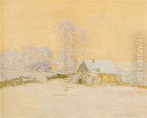 Zima Oil Painting by Roman Havelka