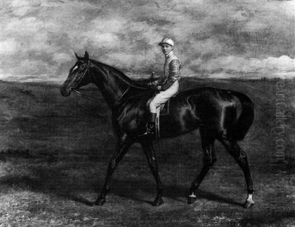 Mr. Harry Mccalmont's 'isinglass', Tom Loates Up Oil Painting by Edmund Havell Jnr.