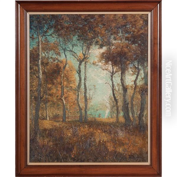 Noonday (maranacook Lake, Maine) Oil Painting by Benjamin Franklin de Haven