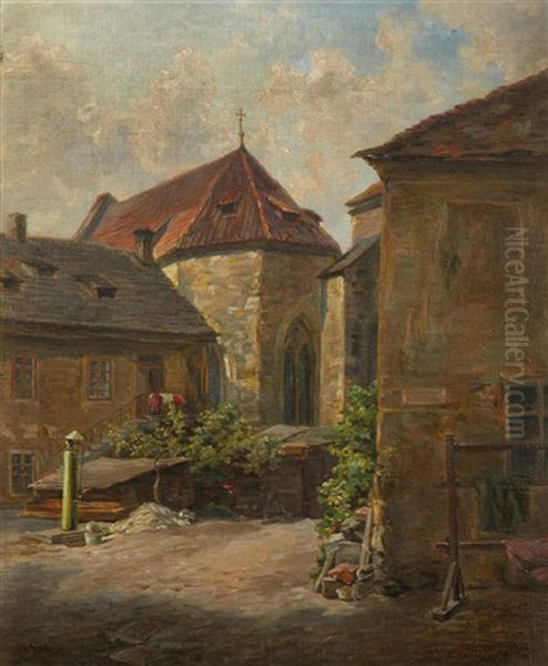 Prag, Na Frantisku-strase Oil Painting by Jan Trentan Havlicek
