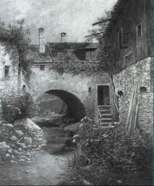 Alte Muehle Oil Painting by Vincenz Hawlicek