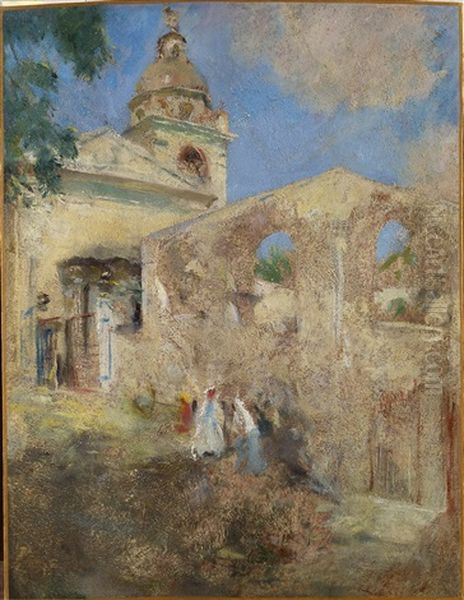 Still Life With Wine,                                       Citrus And Nuts Oil Painting by Charles Hawthorne